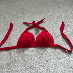Red bikini top